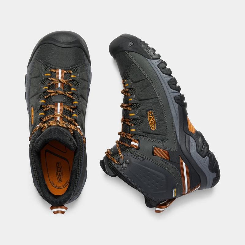 Keen Targhee Exp Waterproof Mid - Erkek Trekking Bot - Siyah/Altın - Türkiye (783091NTF)